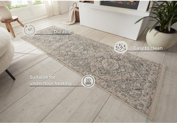 Szürkésbézs futószőnyeg 80x200 cm Terrain Designer Sand – Hanse Home