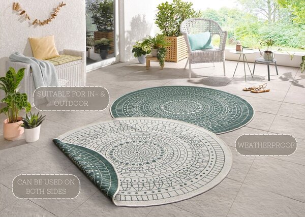 Porto zöld kültéri szőnyeg, ø 200 cm - NORTHRUGS