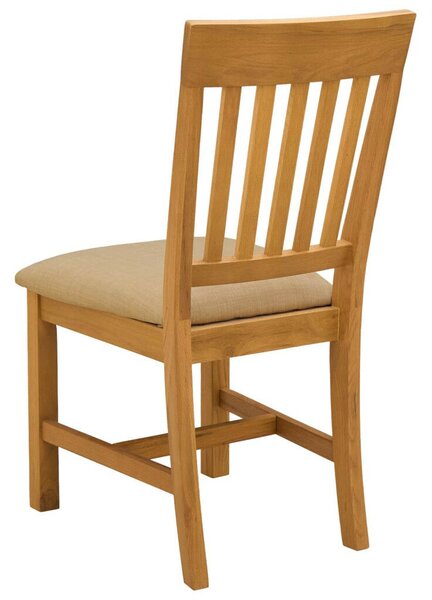 Étkezőszék 2 pcs Tömör Tölgyfa Bézs 45 x 59 x 92 cm
