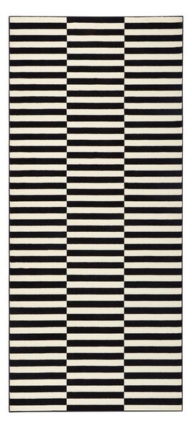 Fekete-krémszínű szőnyeg 80x200 cm Gloria – Hanse Home