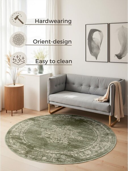Zöld kerek szőnyeg ø 120 cm Gloria Lydia – Hanse Home
