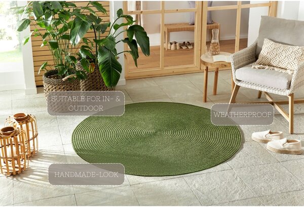 Zöld kerek kültéri szőnyeg ø 150 cm - NORTHRUGS