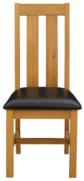 Étkezőszék 2 pcs Tömör Tölgyfa Fekete 45 x 54 x 100 cm