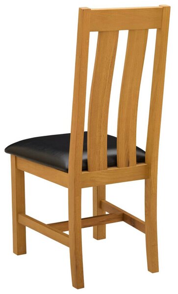 Étkezőszék 2 pcs Tömör Tölgyfa Fekete 45 x 54 x 100 cm