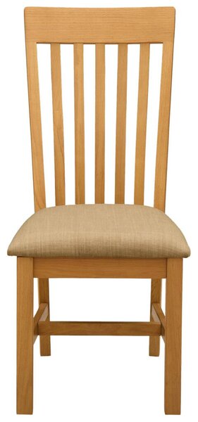 Étkezőszék 2 pcs Tömör Tölgyfa Bézs 45 x 59,5 x 100 cm