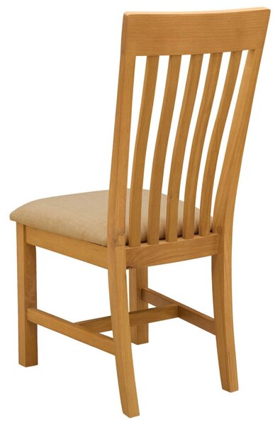 Étkezőszék 2 pcs Tömör Tölgyfa Bézs 45 x 59,5 x 100 cm