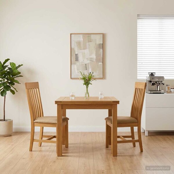 Étkezőszék 2 pcs Tömör Tölgyfa Bézs 45 x 59,5 x 100 cm