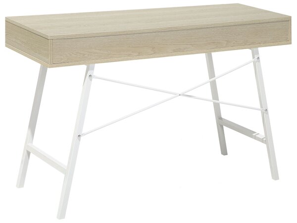 Íróasztal CLARITA Világosbarna 120 cm 48 cm fiókokkal