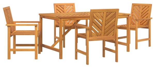 Kert étkező szett 5 pcs Barna Tömör Akácfa