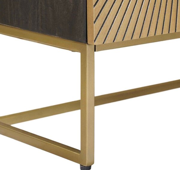 Széf Bronz 105 x 30 x 70 cm Tömör Mangófa és Műszaki Fa