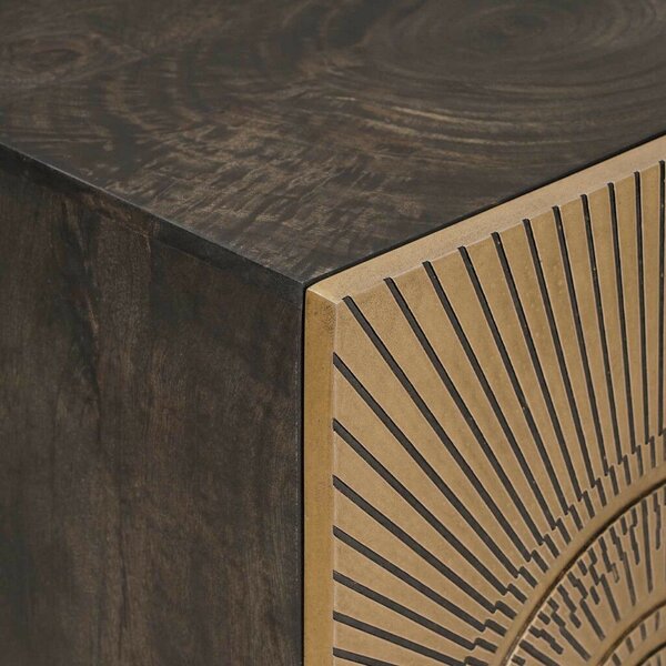 Széf Bronz 105 x 30 x 70 cm Tömör Mangófa és Műszaki Fa