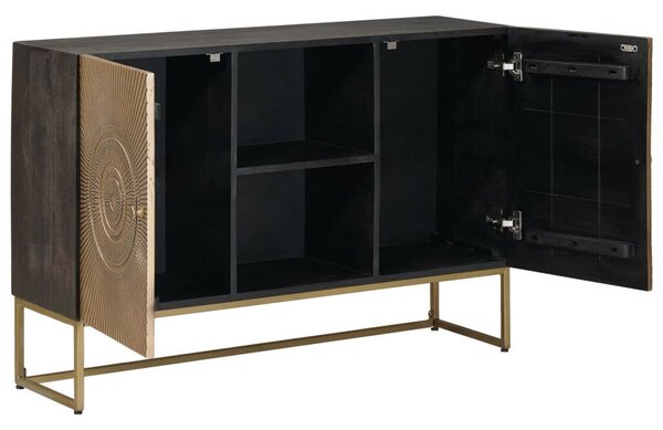 Széf Bronz 105 x 30 x 70 cm Tömör Mangófa és Műszaki Fa