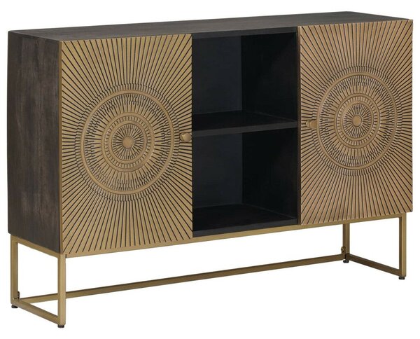 Széf Bronz 105 x 30 x 70 cm Tömör Mangófa és Műszaki Fa