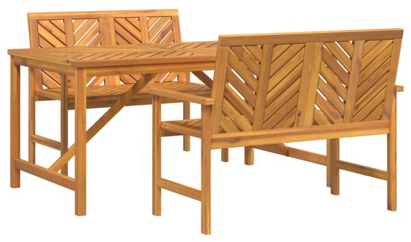 Kert étkező szett 3 pcs Barna Tömör Akácfa