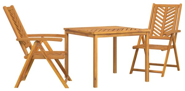 Kert étkező szett 3 pcs Barna Tömör Akácfa