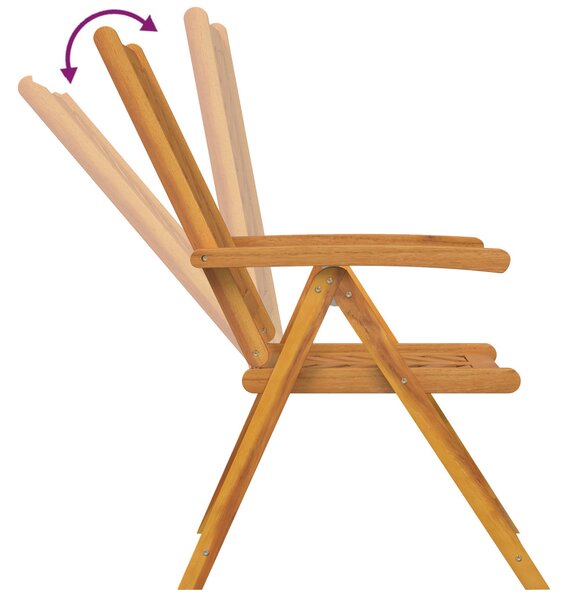 VidaXL Kerti Szék 6 pcs Barna 57 x 72 x 109 cm Tömör Akácfa