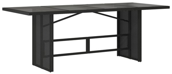 Kert étkező szett 7 pcs Fekete polirattan