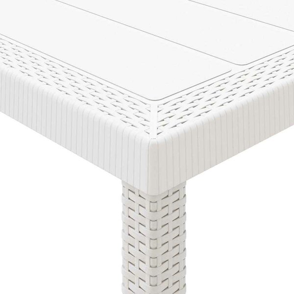 VidaXL Kert étkező szett 17 pcs Fehér Polt rattan