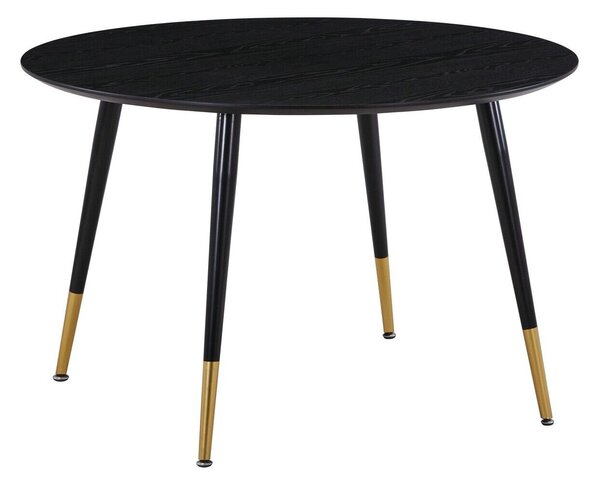 Asztal Dallas 104, 75cm, Fekete, Sárgaréz