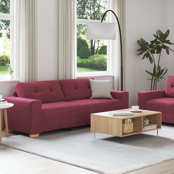 Kanapé 2 pcs Bordó 221 x 80 x 80 cm Lábbal kevert anyag