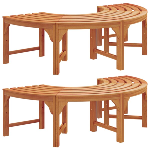 VidaXL Fa pad 2 pcs Természetes 160 x 80 x 45cm Tömör Eukaliptusz Fa