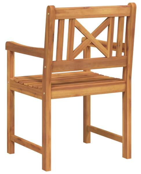 Kertiszékek 2 db 56x56x90 cm tömör akácfából