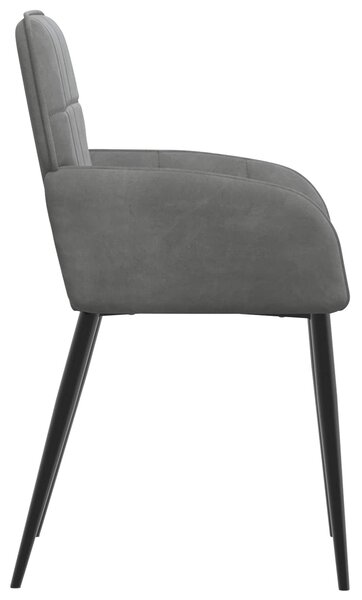 VidaXL Étkező Székek 4 db Bársony Sötétszürke 57 x 50 x 85 cm