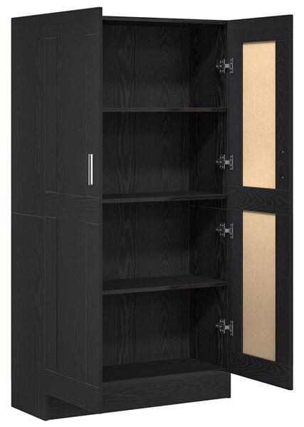 Könyvespolc Fekete tölgy 82,5 x 30,5 x 150 cm Faanyag