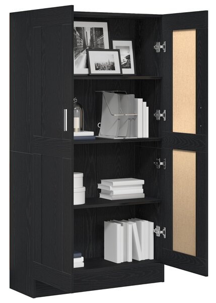 Könyvespolc Fekete tölgy 82,5 x 30,5 x 150 cm Faanyag
