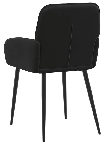 VidaXL Étkező Székek 4 db Bársony Fekete 57 x 50 x 85 cm