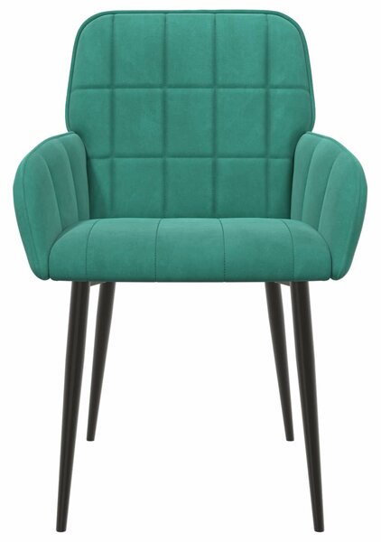 VidaXL Étkező Székek 4 db Bársony Türkiz 57 x 50 x 85 cm