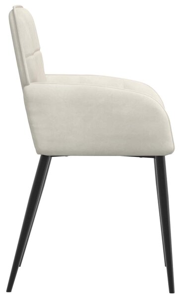 VidaXL Étkező Székek 4 db Bársony Krémszínű 57 x 50 x 85 cm