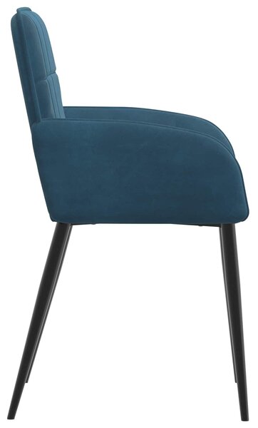 VidaXL Étkező Székek 4 db Bársony Kék 57 x 50 x 85 cm