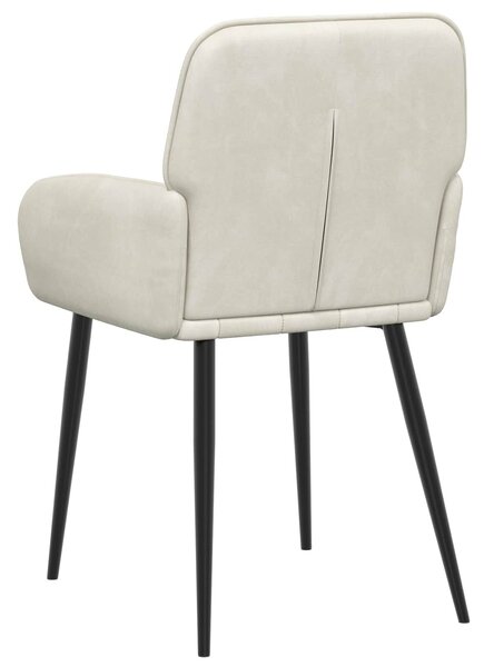 VidaXL Étkező Székek 4 db Bársony Krémszínű 57 x 50 x 85 cm