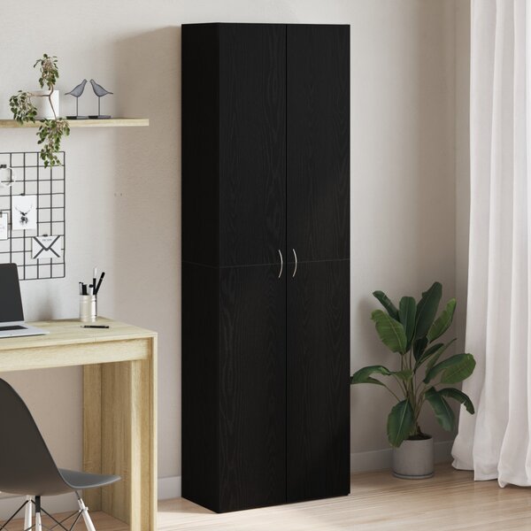 Irodai szekrény Fekete tölgy 60 x 32 x 190 cm Szerelt Fa
