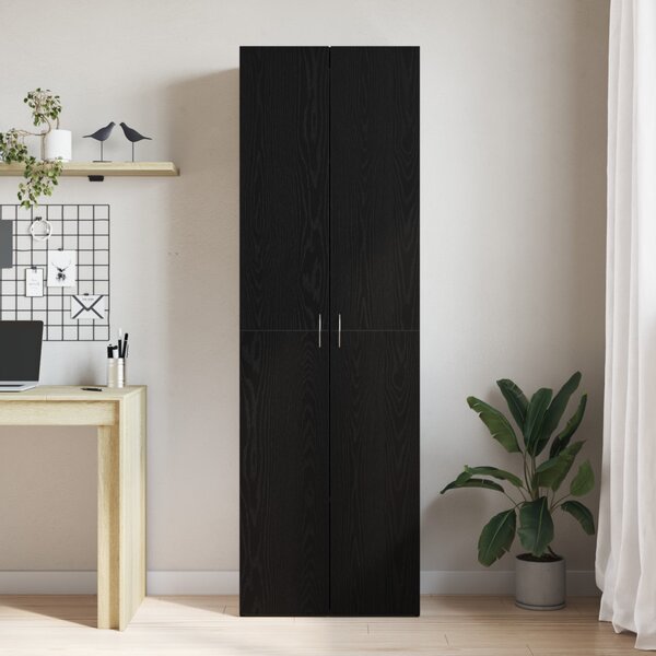 Irodai szekrény Fekete tölgy 60 x 32 x 190 cm Szerelt Fa