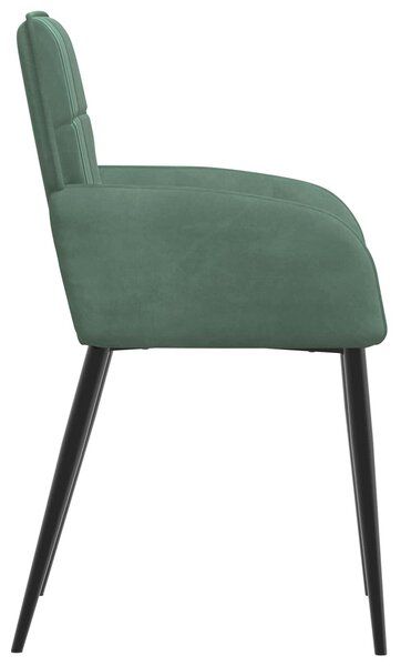VidaXL Étkező Székek 2 db Bársony Tengeri Zöld 57 x 50 x 85 cm