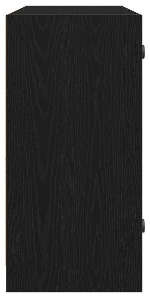Oldalszekrény Fekete Tölgy 102x37x75,5 cm Mérnöki Fa