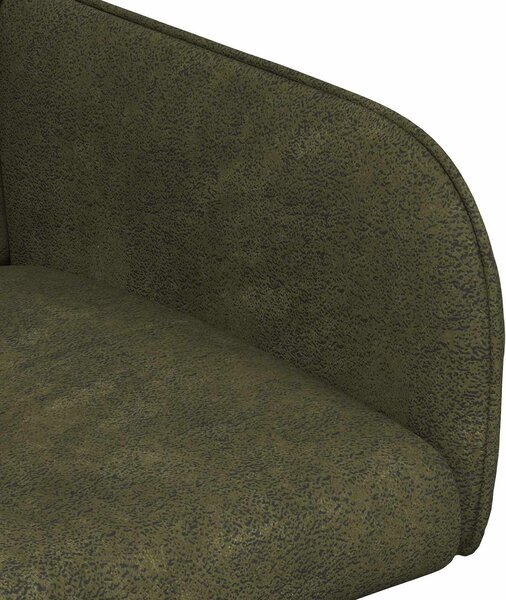 VidaXL Étkező Székek 4 db Műsuede Bőr Katonai zöld 59 x 56,5 x 85 cm