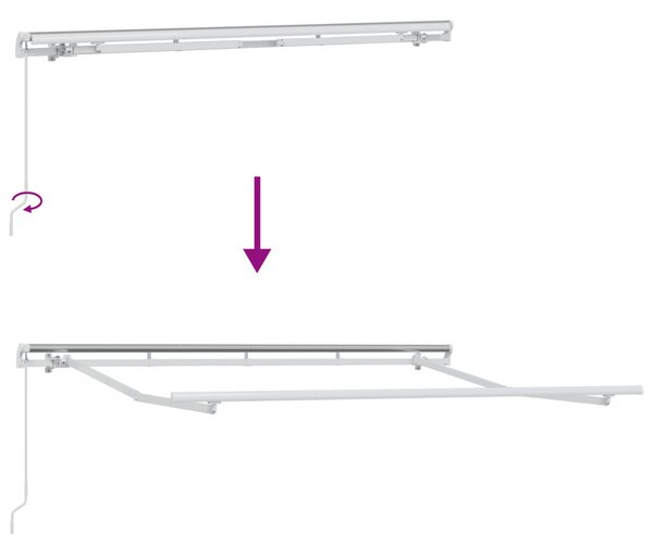 Behúzható napellenző Sokszínű 500 × 300 cm Szövet és Fém