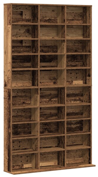 CD Szekrény - Régi Fa - 101x23x177.5 cm - Mérnöki Fa