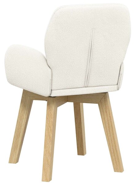 VidaXL Étkező Székek 6 db Bouclé Krémszínű 59 x 57 x 85 cm