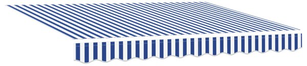 VidaXL Napellenző ponyva Kék és Fehér 235 x 195 cm Poliészter