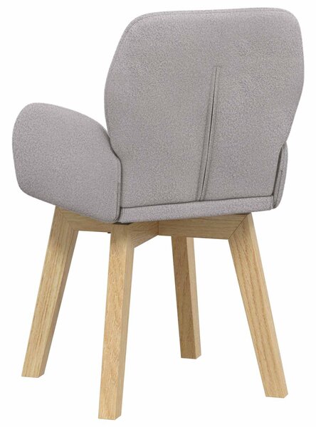 VidaXL Étkező Székek 6 db Bouclé Világosszürke 59 x 57 x 85 cm
