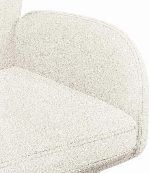 VidaXL Étkező Székek 6 db Bouclé Krémszínű 59 x 57 x 85 cm