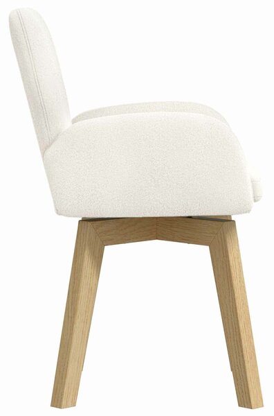 VidaXL Étkező Székek 6 db Bouclé Krémszínű 59 x 57 x 85 cm