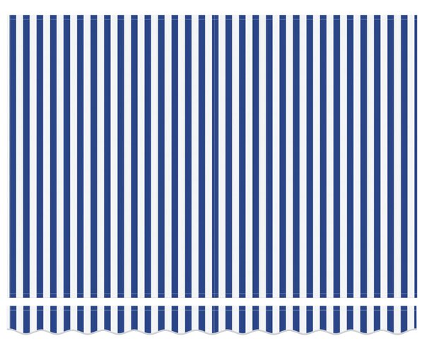 VidaXL Napellenző ponyva Kék és Fehér 235 x 195 cm Poliészter
