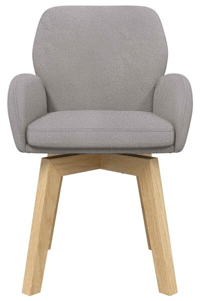 VidaXL Étkező Székek 6 db Bouclé Világosszürke 59 x 57 x 85 cm