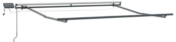 VidaXL Behúzható napellenző Zöld és fehér 300 x 250 cm szövet