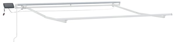 Kézi Behúzható Napellenző LED-del Fehér 300x250 cm